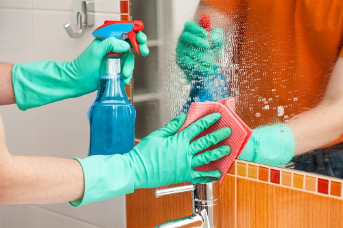 Commercial cleaning team in a Kentish Town office reception