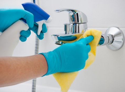 Professional post-construction cleaning in a Kentish Town flat with dusted surfaces