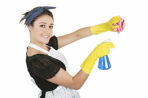 Professional cleaning of a shopfront on a busy Kentish Town street
