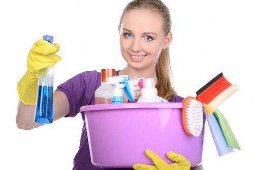 Local floor cleaning team working on a stone floor in Kentish Town